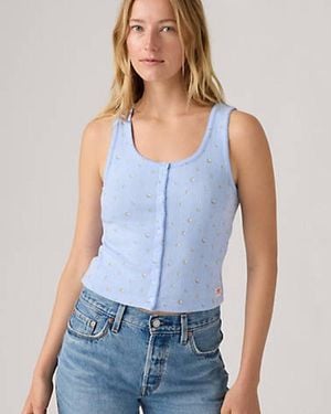 Levi's Dry Goods Pointelle Tank Top - Blue