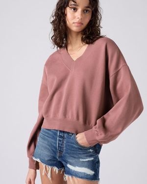 Levi's Vintage V Neck Sweatshirt - Pink