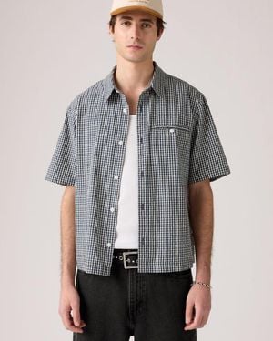 Levi's Short Sleeve Zandt Cropped Shirt - Grey