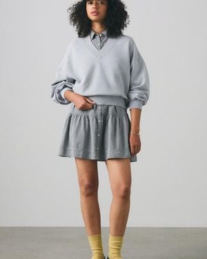 Levi's Felpa Vintage Con Scollo A V - Grigio