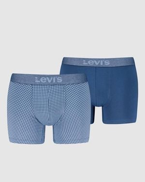 Levi's Denim Ging Boxer Brief 2 Pack - Blue