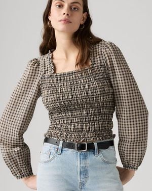 Levi's Blouse Manche Longue Heather À Smoks - Gris