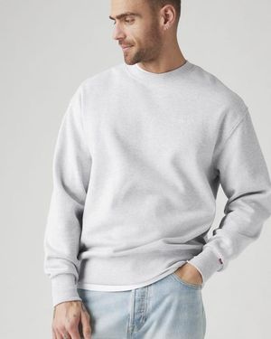 Levi's Authentic Sweatshirt Met Ronde Hals - Grijs