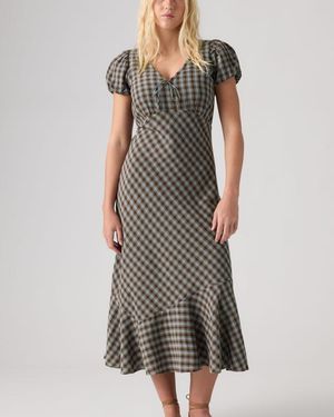 Levi's Lira Short Sleeve Midi Dress - Braun