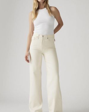 Levi's Ribcage Wide Leg Jeans - White