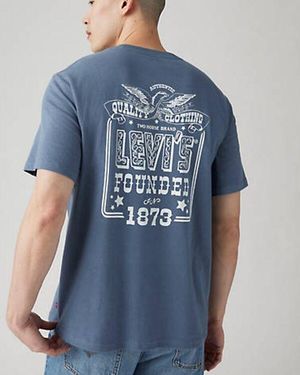 Levi's T Shirt Stampata Ampia A Manica Corta - Blu