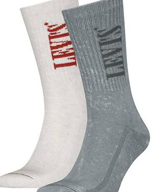 Levi's Regular Cut Socks 2 Pack - Grey