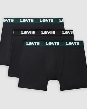 Levi's Repeat Logo Boxer Brief 3 Pack - Negro