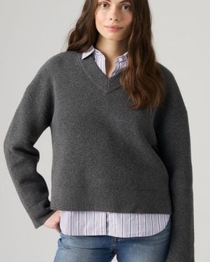 Levi's Supersoft V Neck Jumper - Grey