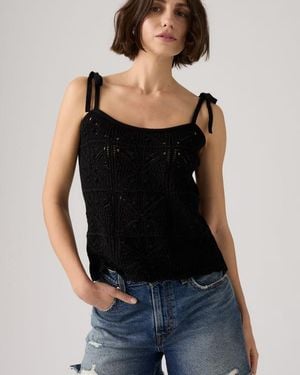 Levi's Abbey Tie Shoulder Jumper Tank Top - Black