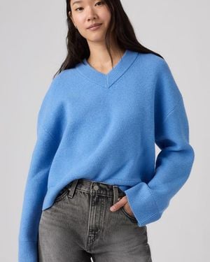 Levi's Supersoft V Neck Sweater - Blu