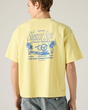 Levi's Boxy T Shirt Met Print - Geel