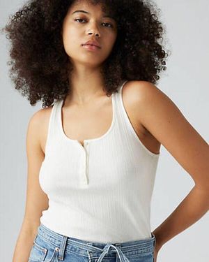 Levi's Canotta Vacationer A Coste - Bianco