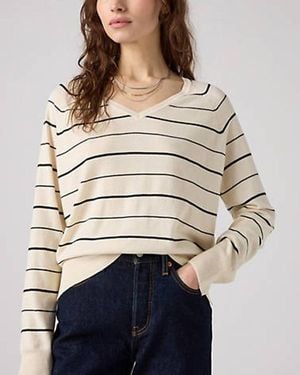 Levi's Petal V Neck Jumper - Natural