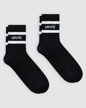 Levi's Short Cut Sport Socks 2 Pack - Negro