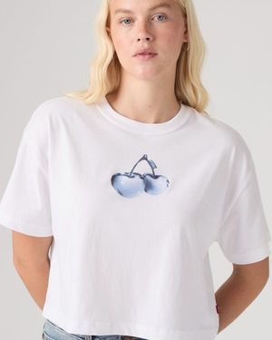 Levi's Graphic Cropped Anyday Tee - Bianco