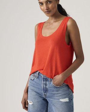Levi's Lori Linen Scoop Tank - Red