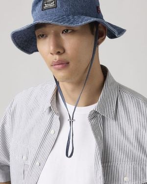 Levi's Bucket Hat Con Cordón Ajustable - Azul