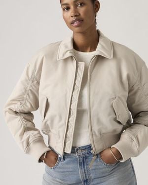 Levi's Bowie Cropped Bomber Jacket - Natural