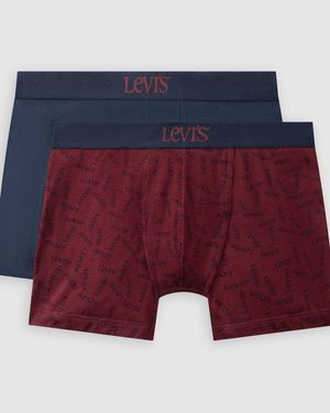 Levi's Club Logo Boxer Brief 2 Pack - Red