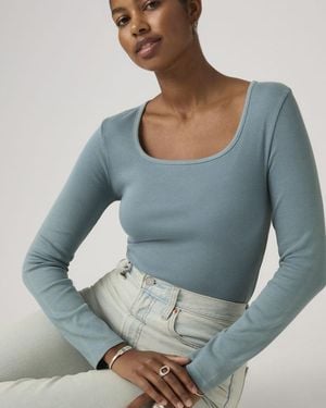 Levi's Essential Square Neck Long Sleeve Tee - Blue