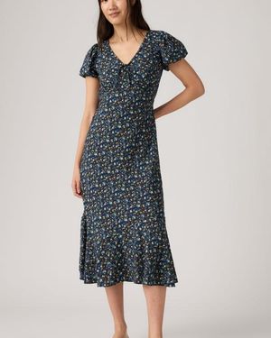 Levi's Lira Short Sleeve Midi Dress - Blau