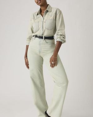 Levi's Ribcage Wide Leg Jeans - Natural