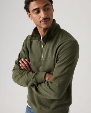 Levi's Original Housemark Quarter Zip Pullover - Green
