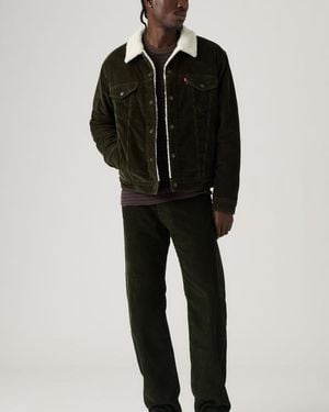 Levi's 555 Relaxed Straight Corduroy Trousers - Black