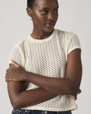 Levi's Fiona Flower Lace Tee - Natural