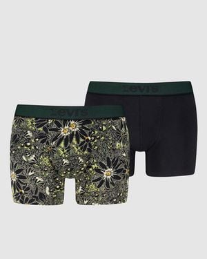 Levi's Hatch Flower Boxer Brief 2 Pack - Black