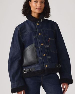 Levi's X Sacai Sherpa Jack Voor - Blauw