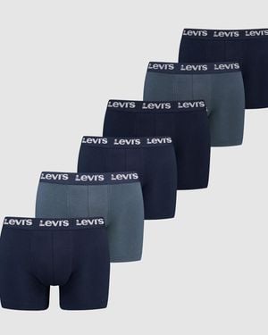 Levi's Repeat Logo Boxer Brief 6 Pack - Blue