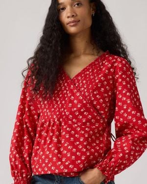 Levi's Soleil Wrap Blouse - Red