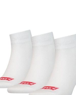 Levi's Mid Cut Batwing Logo Recycled Cotton Socks 3 Pack - White