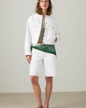Levi's Collarless Shrunken '90S Trucker Jacket - White