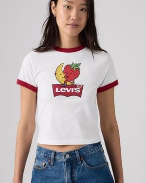 Levi's X Sky High Farm Goods Baby Ringer Tee - Wit