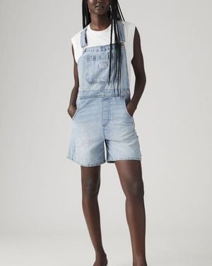 Levi's Salopette Short Utility Lightweight - Bleu