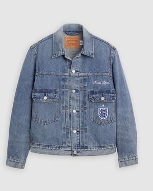 Levi's England Football Type Ii Trucker Jacke - Blau
