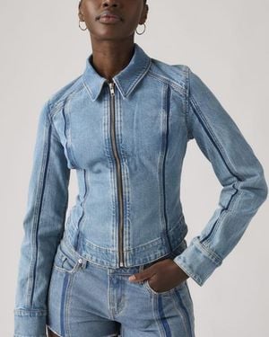 Levi's Shadow Seamed Trucker Jacket - Blue