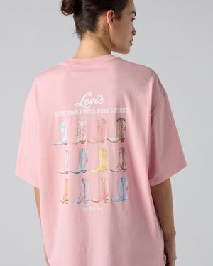 Levi's Graphic Short Stack Tee - Rosa