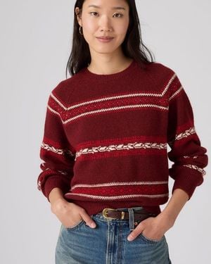 Levi's Jolie Fairisle Crewneck Sweater - Rosso
