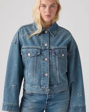 Levi's Loose Crop Trucker Jacket - Blue