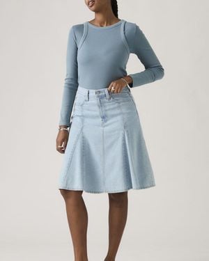 Levi's Godet Knee Length Lightweight Skirt - Blue