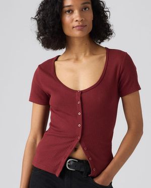 Levi's Top De Manga Corta Austen Button Up - Rojo