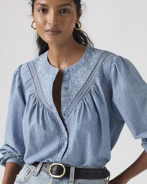 Levi's Cleo Blouse Met Lange Mouwen - Blauw