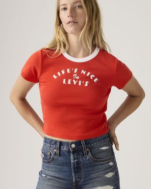 Levi's Graphic Ringer Mini Tee - Red