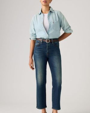 Levi's Ribcage Straight Ankle Jeans - Blau