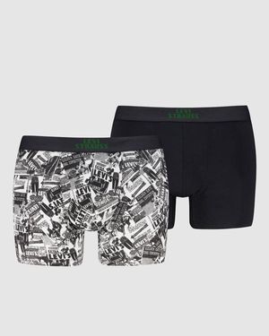 Levi's Newspaper Boxer Brief 2 Pack - Negro