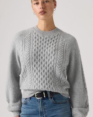Levi's Jolie Cable Crewneck Sweater - Gris